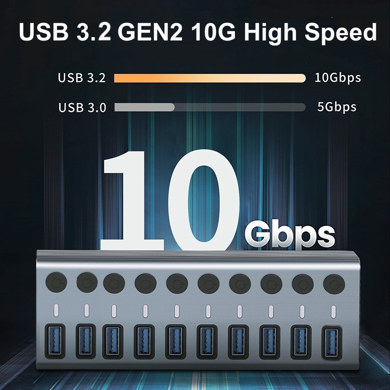 Hub USB 3.0 z 10 portami, szyb – Usb Hub recenzja i cena