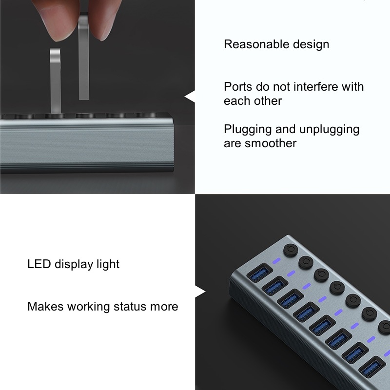 Hub USB 3.0 z 10 portami, szyb – Usb Hub recenzja i cena